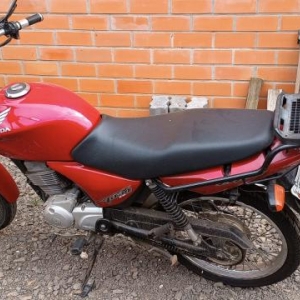 LOTE 003 - Motocicleta HONDA/CG 150 TITAN ES, vermelha, ano/modelo 2008/2008