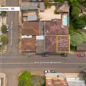 LOTE 009 - Sala 101 com a área de 167,14m², situada na Rua Coronel Müssnich, n° 393, bairro Centro, Estrela/RS